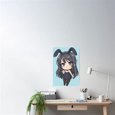 Mai Bunny Girl Senpai Chibi Poster For Sale By Chibify Redbubble
