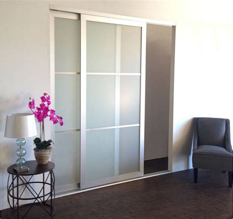 Wardrobe full lacobel glass sliding door + led bedroom hallway living mrvi200. Acrylic & Glass - Sliding Closet Doors / Room Dividers ...