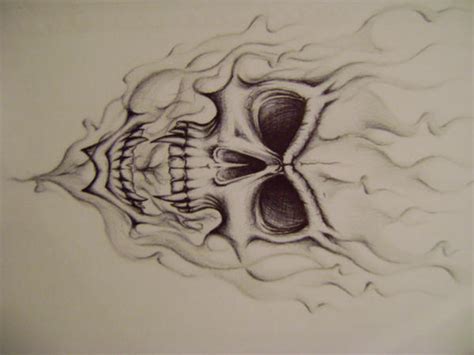 Black Full Sleeve Tattoo Ideas Skull Drawings With Smoke
