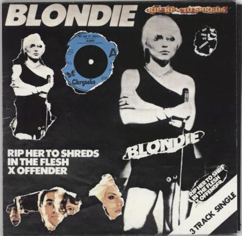 Blondie Rip Her To Shreds Punk Art Sleeve Uk 7 Vinyl Single 7 Inch Record 45 757425