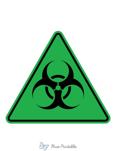 Printable Green Biohazard Sign