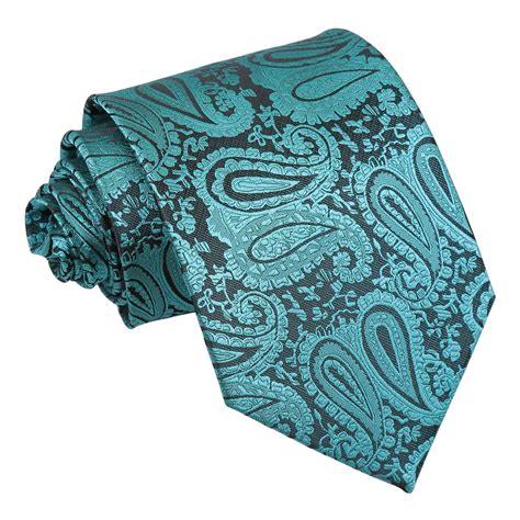 Mens Paisley Teal Tie Teal Tie Classic Ties Paisley