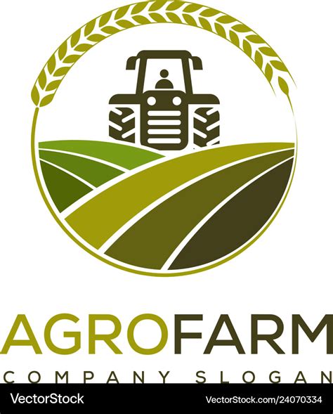 Agro Farm Logo Design Royalty Free Vector Image