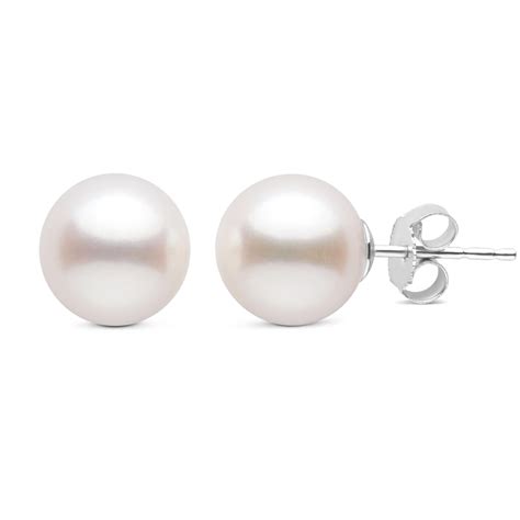 Pearl Earrings Pearl Studs Plain And Diamond Dangle Pearl Paradise