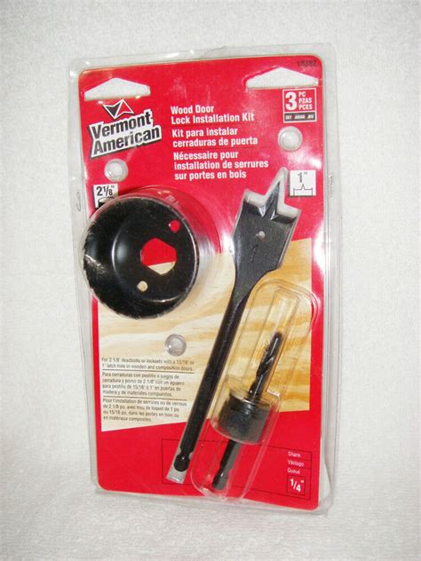 It enables your dog or cat to independently go out or this option, as a rule, is more suitable for installation inside a house or apartment. Vermont American 3pc Wood Door Lock Installation Kit 18382 ...