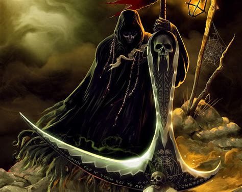 Grim Reaper Muerte Guadaña Grim Reaper Arte Fantasía Fantasía