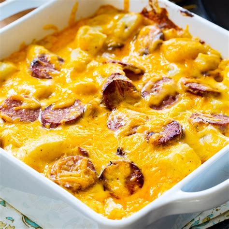 Cheesy Potatoes With Smoked Sausage Spicy Southern Kitchen