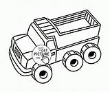 Coloring Truck Simple Dump Transportation Trucks Wuppsy Printables Printable Getcolorings Volvo Semi sketch template