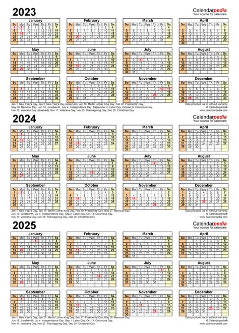 2023 2024 Two Year Calendar Free Printable Pdf Templates Images