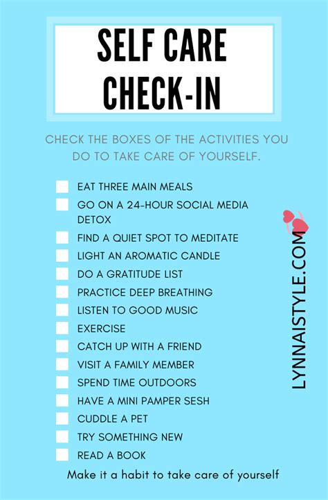 20 Ways To Take A Good Care Of Yourself Self Careself Love Prendre