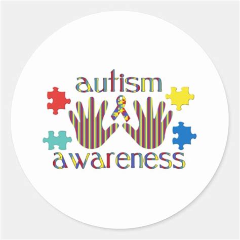 Autism Awareness Classic Round Sticker Zazzle