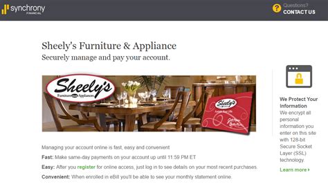 Ashley furniture offers a number of financing options to help their cardholders when it comes to paying off their credit line. Sheely's Furniture and Appliance Credit Card Payment ...