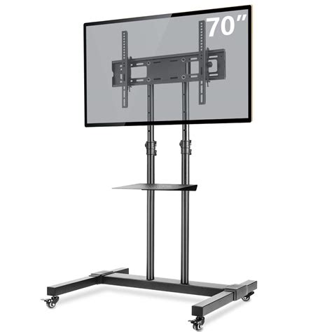 Buy Mobile Tv Stand Rolling Tv Cart Floor Stand With Mount On Lockable