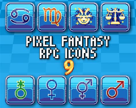 Pixel Fantasy Rpg Icons Pack 9 By Caz