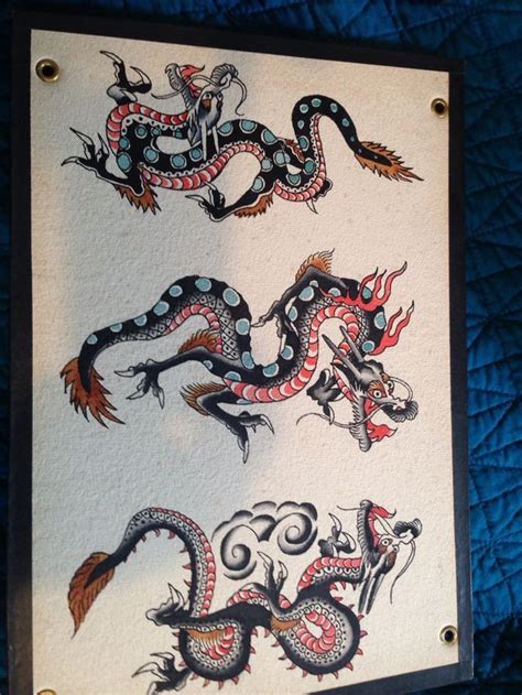Dragon Tattoo Flash Designs
