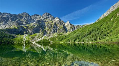 Green Water Lake Morskie Oko Tatra Mountains Stock Photo Image Of