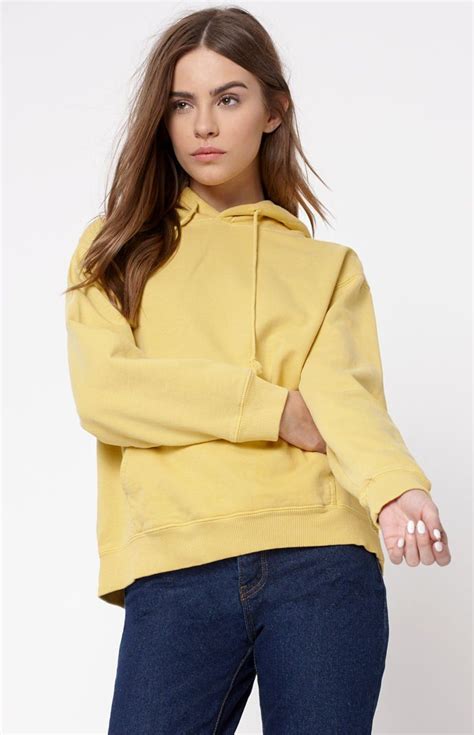 Yellow Hoodie Yellow Hoodie Basic Hoodie French Terry Pullover