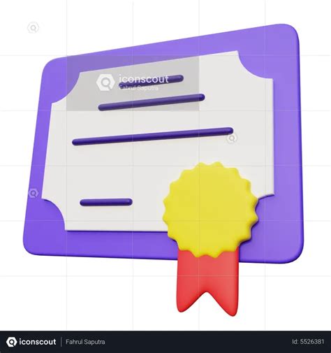 Graduation Certificate 3d Icon Download In Png Obj Or Blend Format