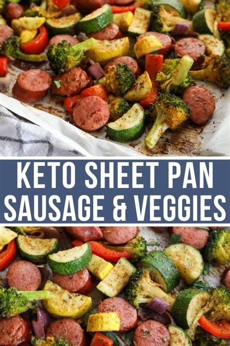 Keto Sheet Pan Sausage And Veggies Air Fryer Instructions Too Kasey