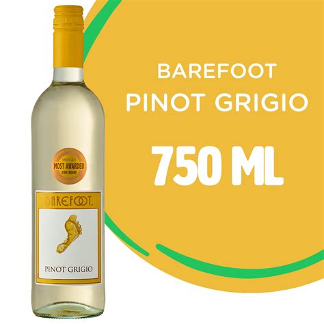 Barefoot Pinot Grigio Wine 750 Ml Bottle