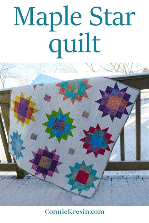 Maple Star Quilt Block For Vintage Reimagined Freemotion By The River