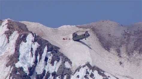 Stranded Climber Rescuers Lifted From Oregons Mount Hood