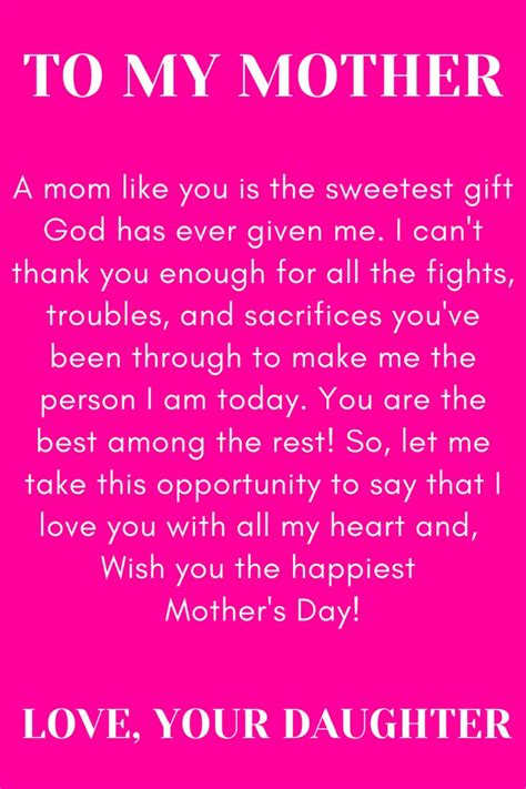 Mother Quote Message For Mom I Love My Mom Love You Mom Quotes