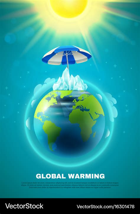 Global Warming Poster Royalty Free Vector Image