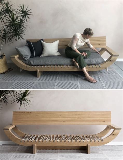 This floating couch table adds functionality,. Project Sunday "The Arco Lounge" from Villep | Diy sofa ...