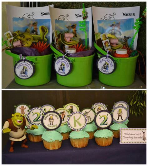 Shrek Party Ideas Mias 9th Birthday Shrek Cupcakes Shrek Cute