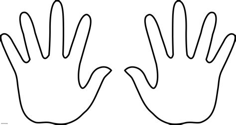 Colorable Hand Prints Free Clip Art Of Coloring Page 9086 New Hand