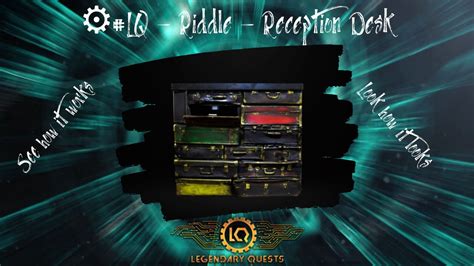 Lq Riddle Reception Desk For Escape Room See How It Works Hotel