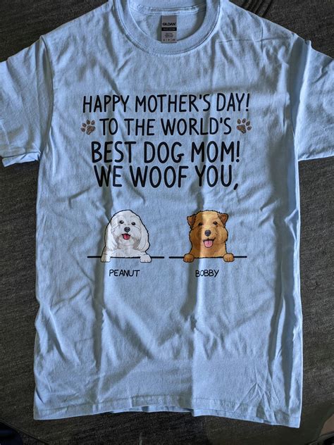 Happy Mothers Day Best Dog Mom I Woof You Custom Shirt For Dog Lov