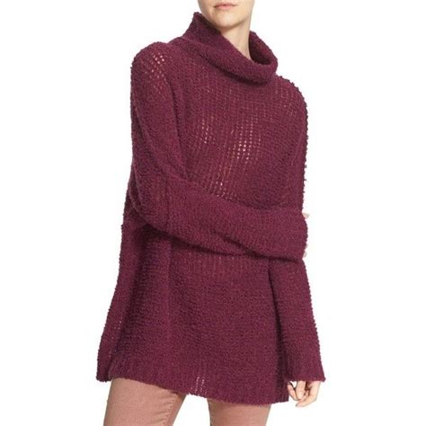 women s free people she s all that knit turtleneck sweater 128 liked on polyvore featuring