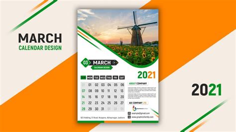 2022 Calendar Design Psd