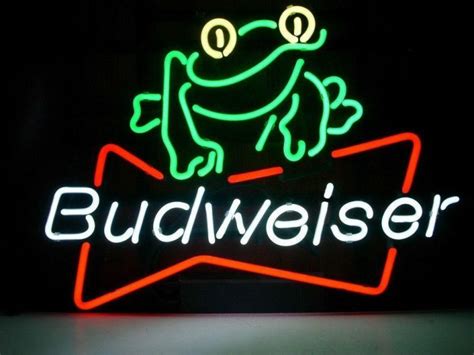 Custom Budweiser Frog Neon Sign Custom Neon Signs Neon Signs Usa