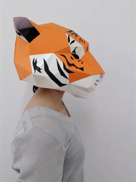 Diy Tiger Mask Etsy In Tiger Mask Tiger Costume Diy Tiger