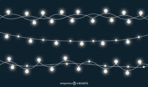 Black And White Christmas Light String