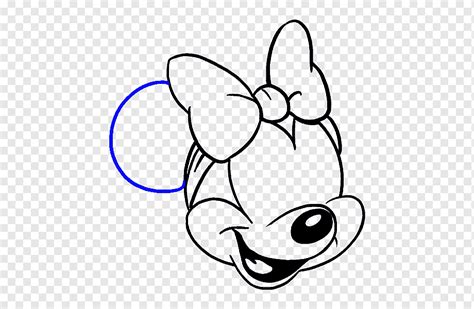 Minnie Mouse Mickey Mouse Menggambar Sketsa Minnie Mouse Putih