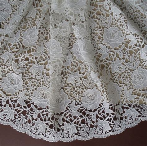 2015 New White Flower Lace Allover Lace Embroidery Water Soluble Lace