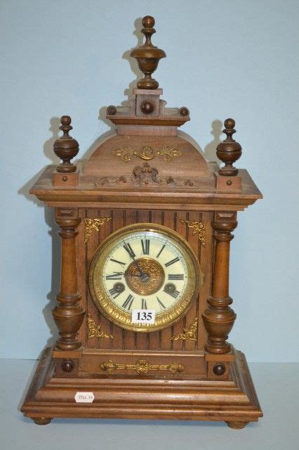 Victorian Walnut Mantle Clock Clocks Mantle And Shelf Horology Clocks And Watches