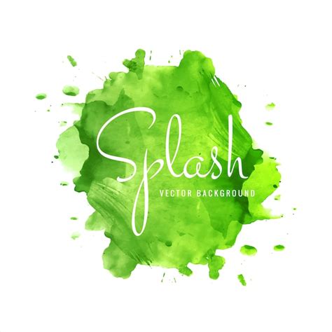 Free Vector Modern Green Watercolor Splash Background