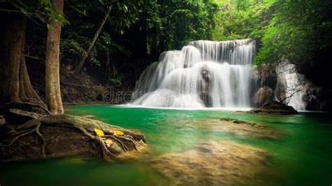 Huay Mae Khamin Waterfall This Cascade Is Emerald Green And Popular
