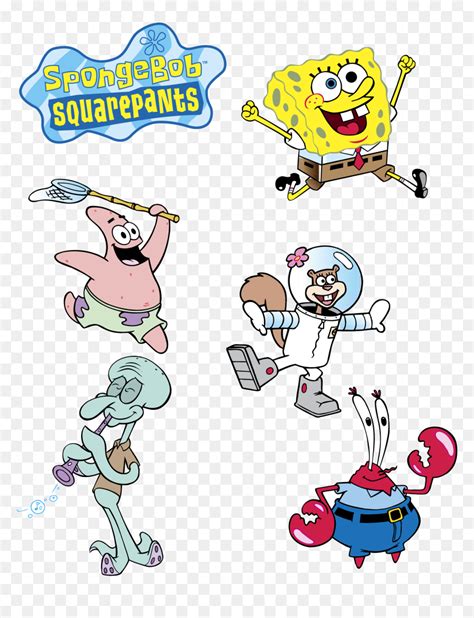 Spongebob All Characters Png, Transparent Png - vhv