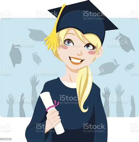 Graduate Girl Stock Illustration Download Image Now Istock