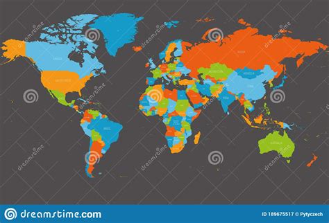 World Map High Detailed Political Map Of World With Country Ocean And