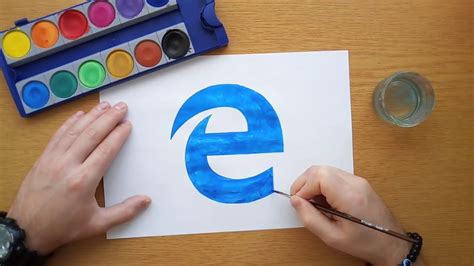 How To Draw The Microsoft Edge Logo Youtube