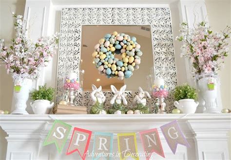 In others, perch decorated easter eggs (real, plastic, wooden, or glass). 20 Vibrant DIY Easter Themed Mantel Designs | Home Design ...