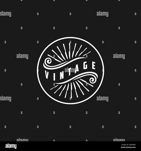 Vintage Retro Typography Hipster With Knife Circling The Outer Style