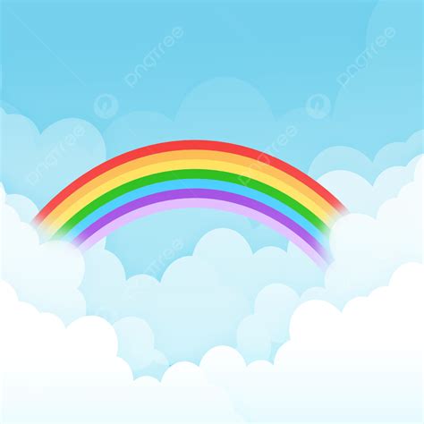 Original Sky Fantasy Cloud Rainbow Background Cartoon Background